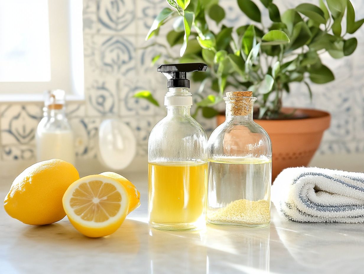 Ingredients used in homemade floor cleaners.