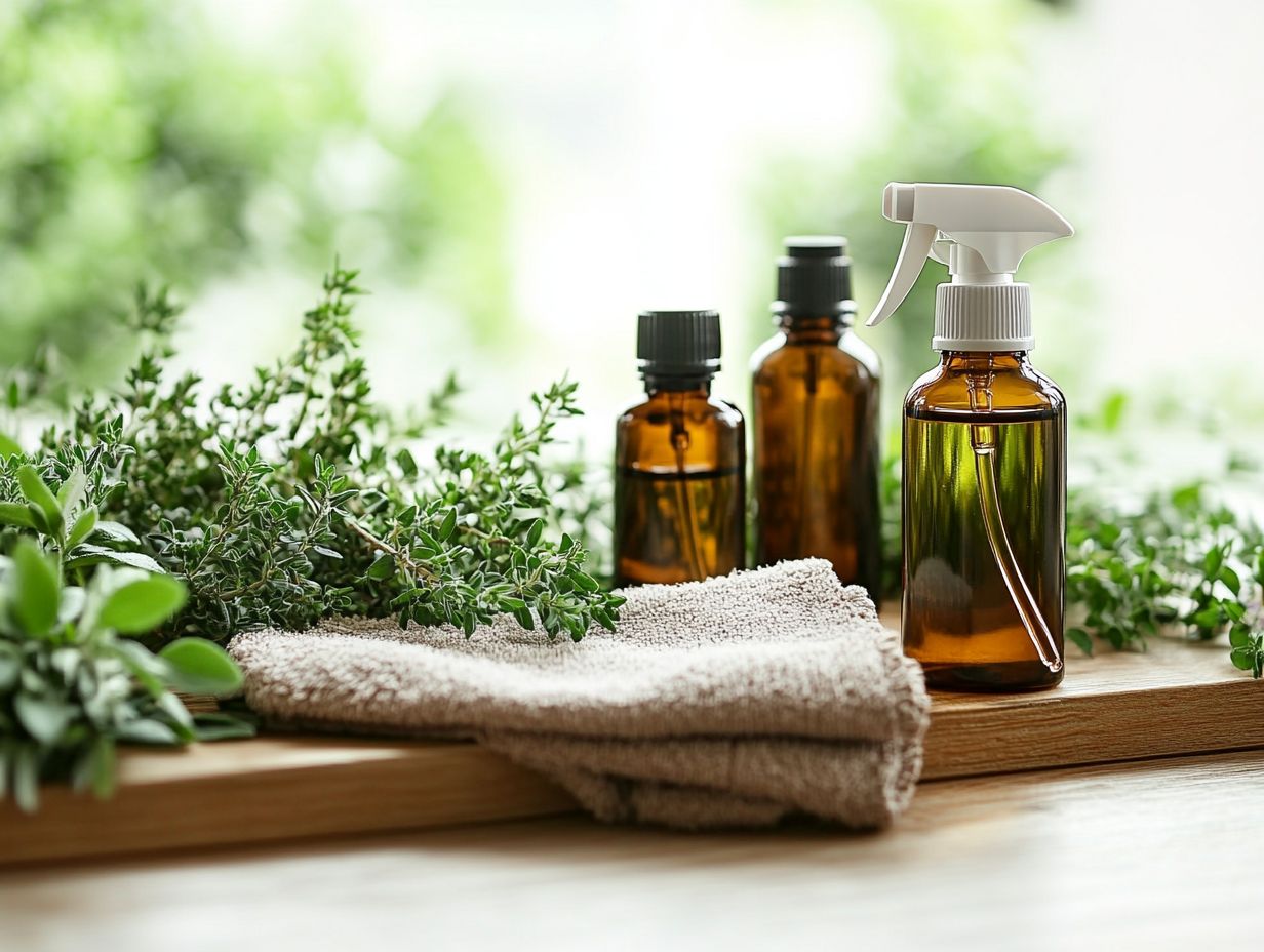 Image depicting five essential oils for cleaning