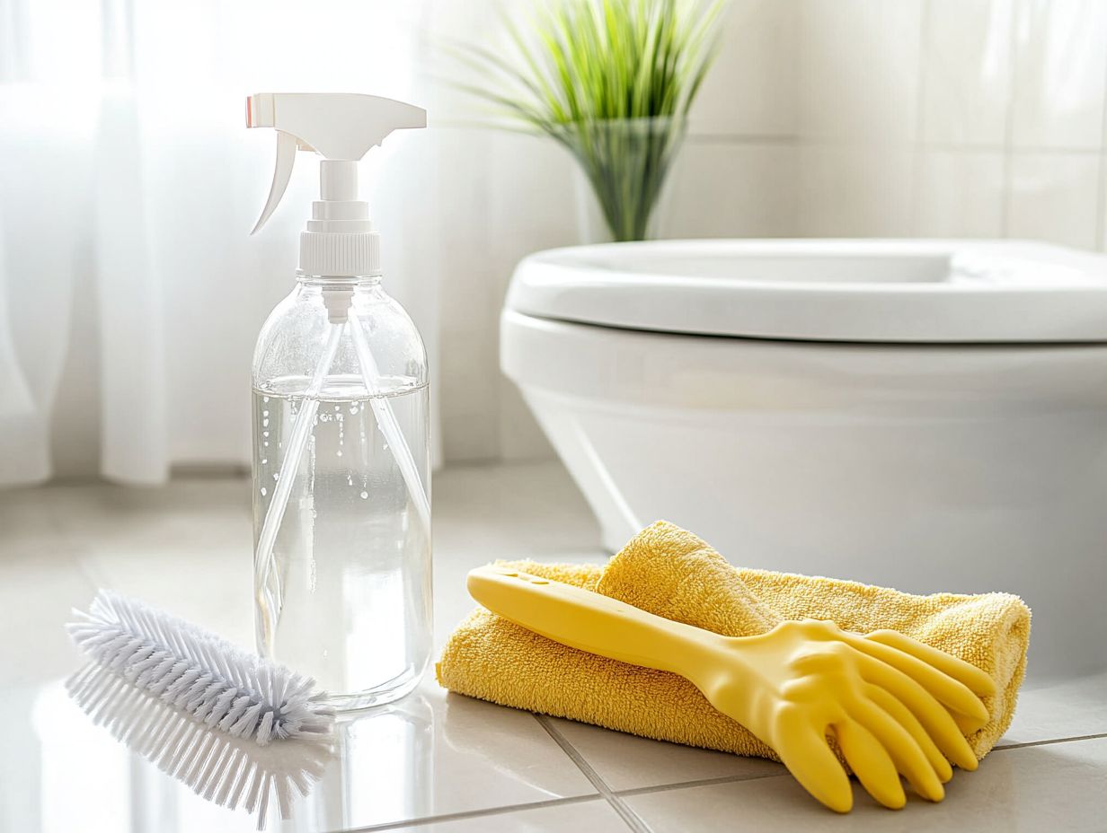 A clean and fresh toilet bowl after using homemade cleaner