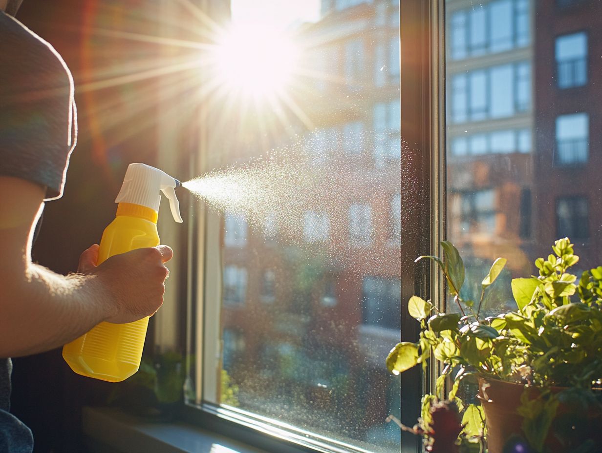 Step-by-step guide to making natural glass cleaner.