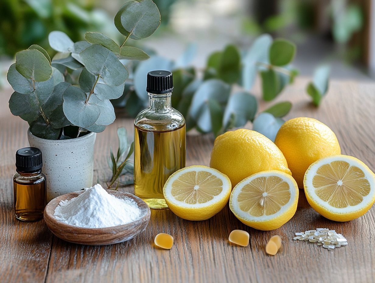 Top 10 eco-friendly cleaning ingredients including vinegar, baking soda, and lemon juice.