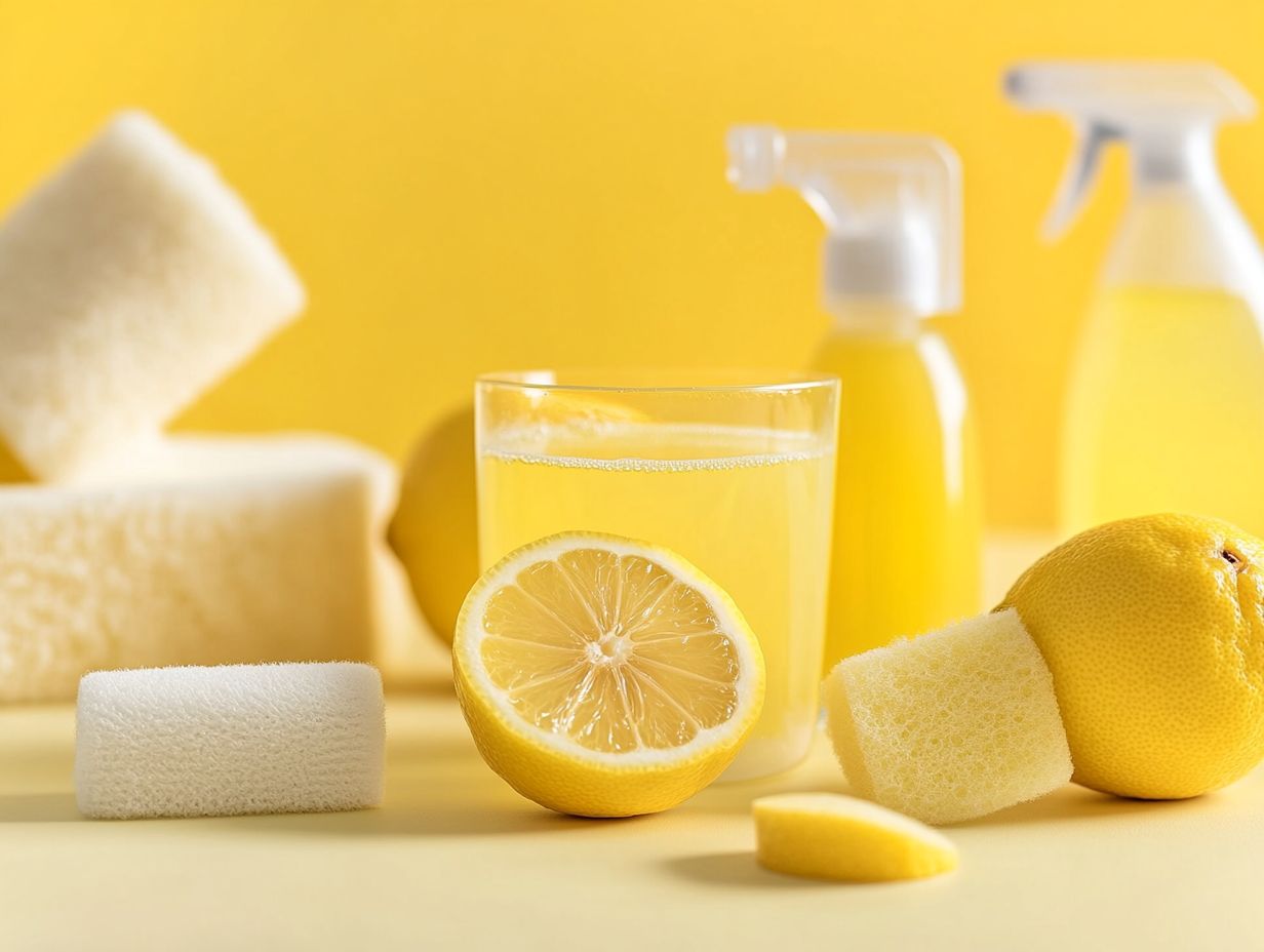 Visual representation of the frequently asked questions about cleaning with lemon juice