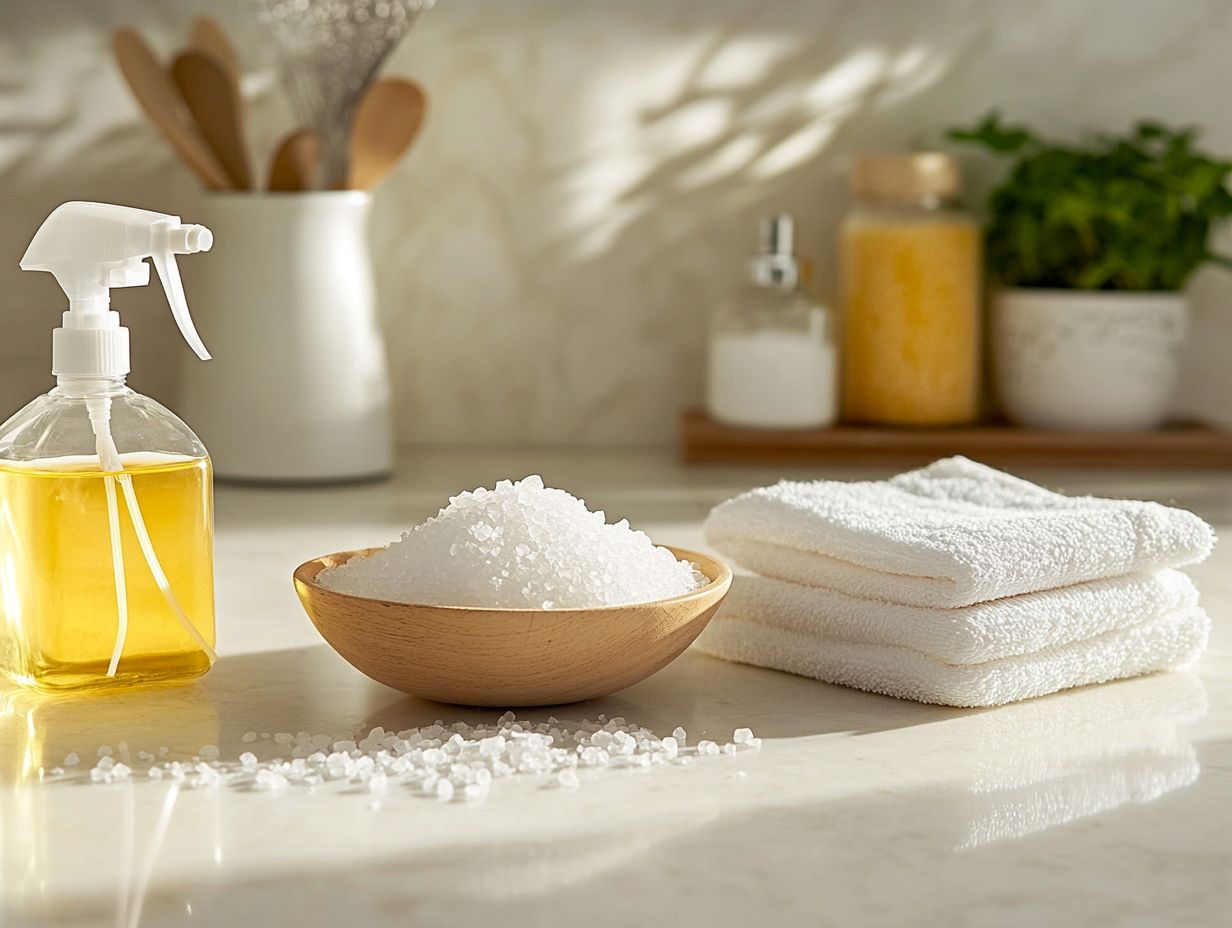 Visual summary of Epsom salt cleaning tips