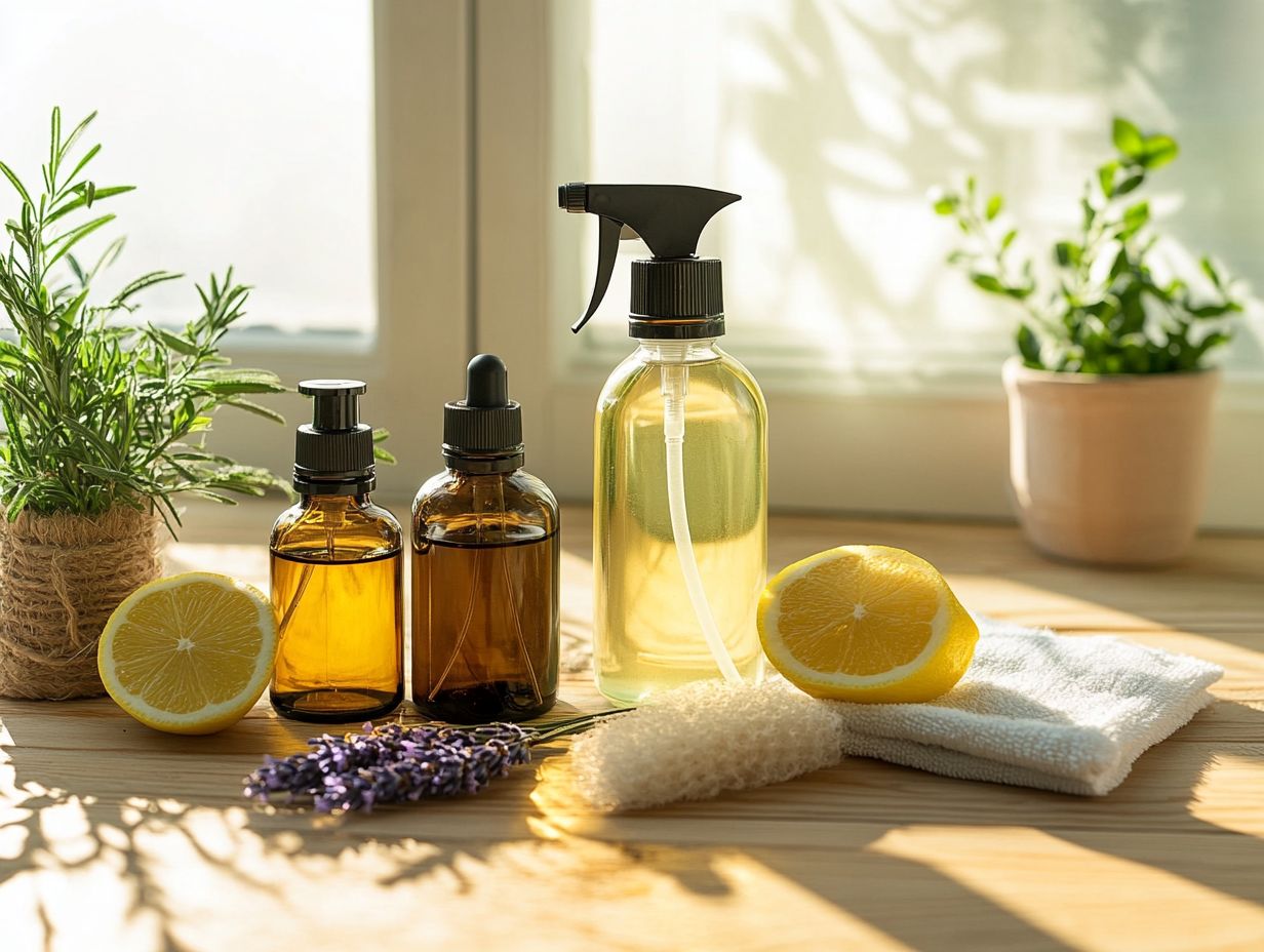 Image showing frequently asked questions about essential oils and cleaning.