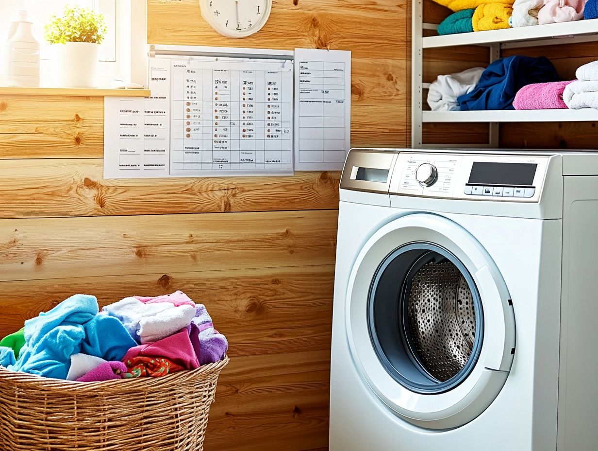 A reminder not to overload your washing machine for effective cleaning.