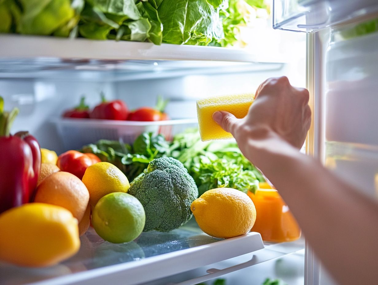 Image illustrating frequently asked questions about fridge cleaning.