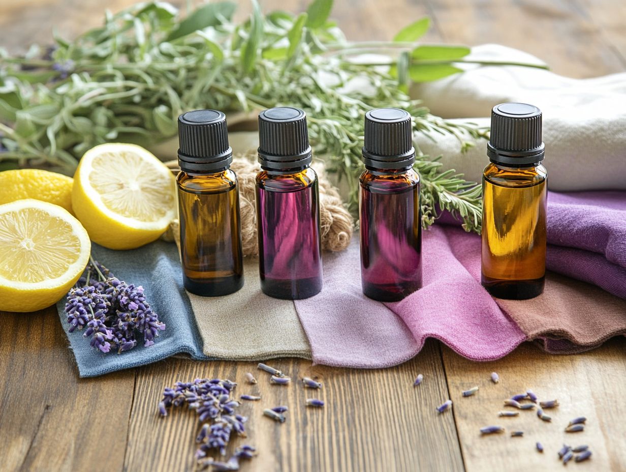 Frankincense essential oil bottle with nature backdrop