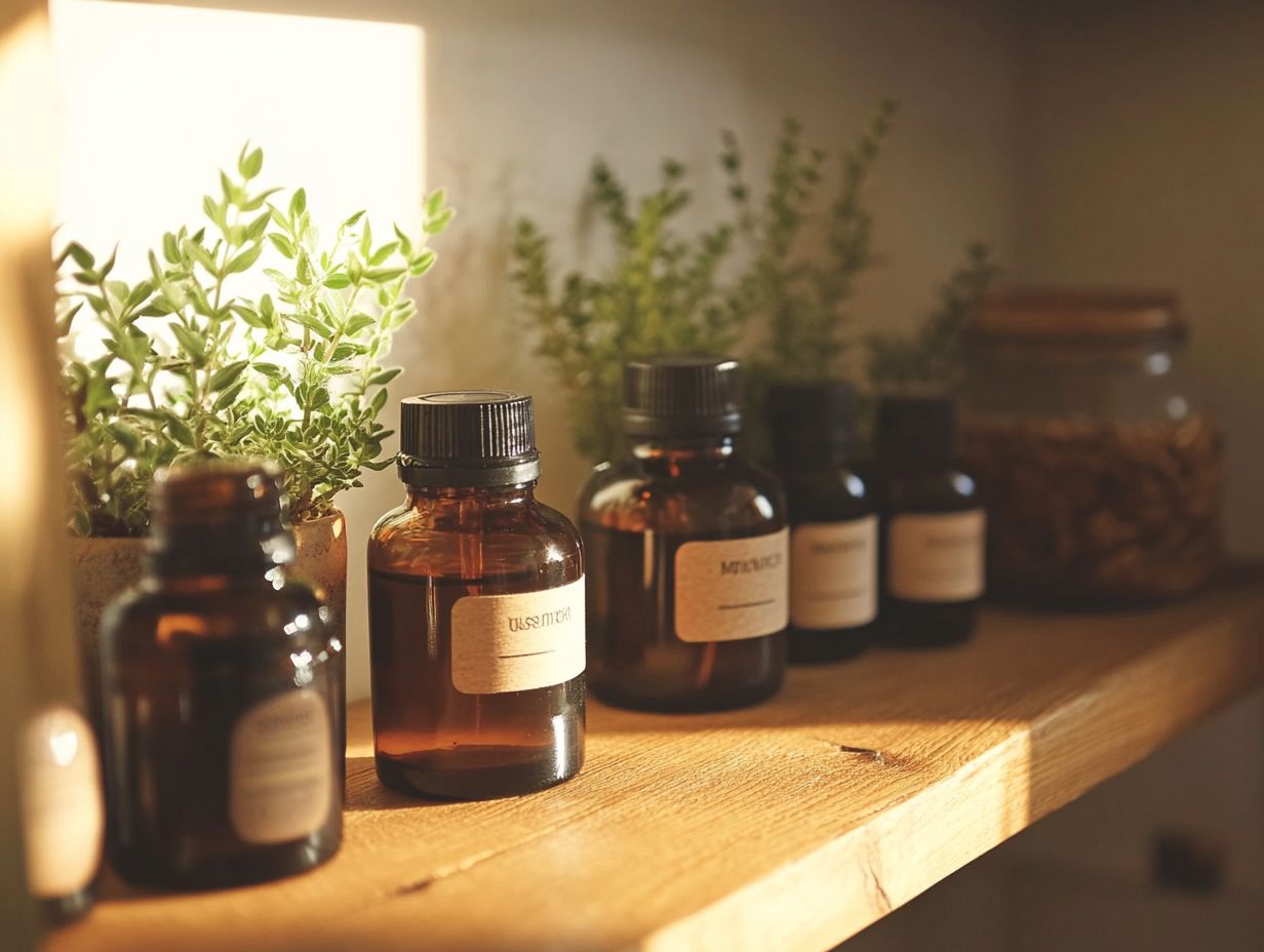 Essential oils stored in small quantities for freshness