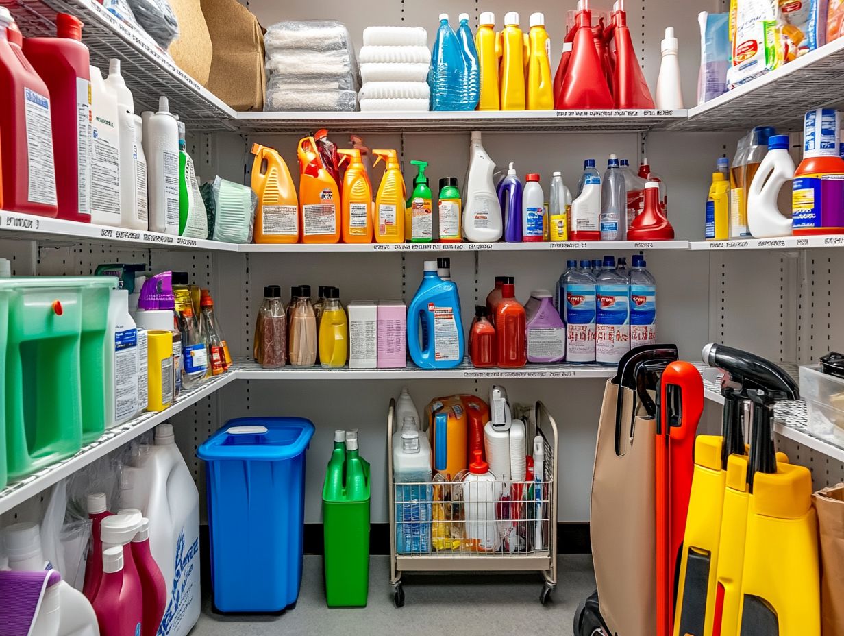 Best practices for cleaning supply organization