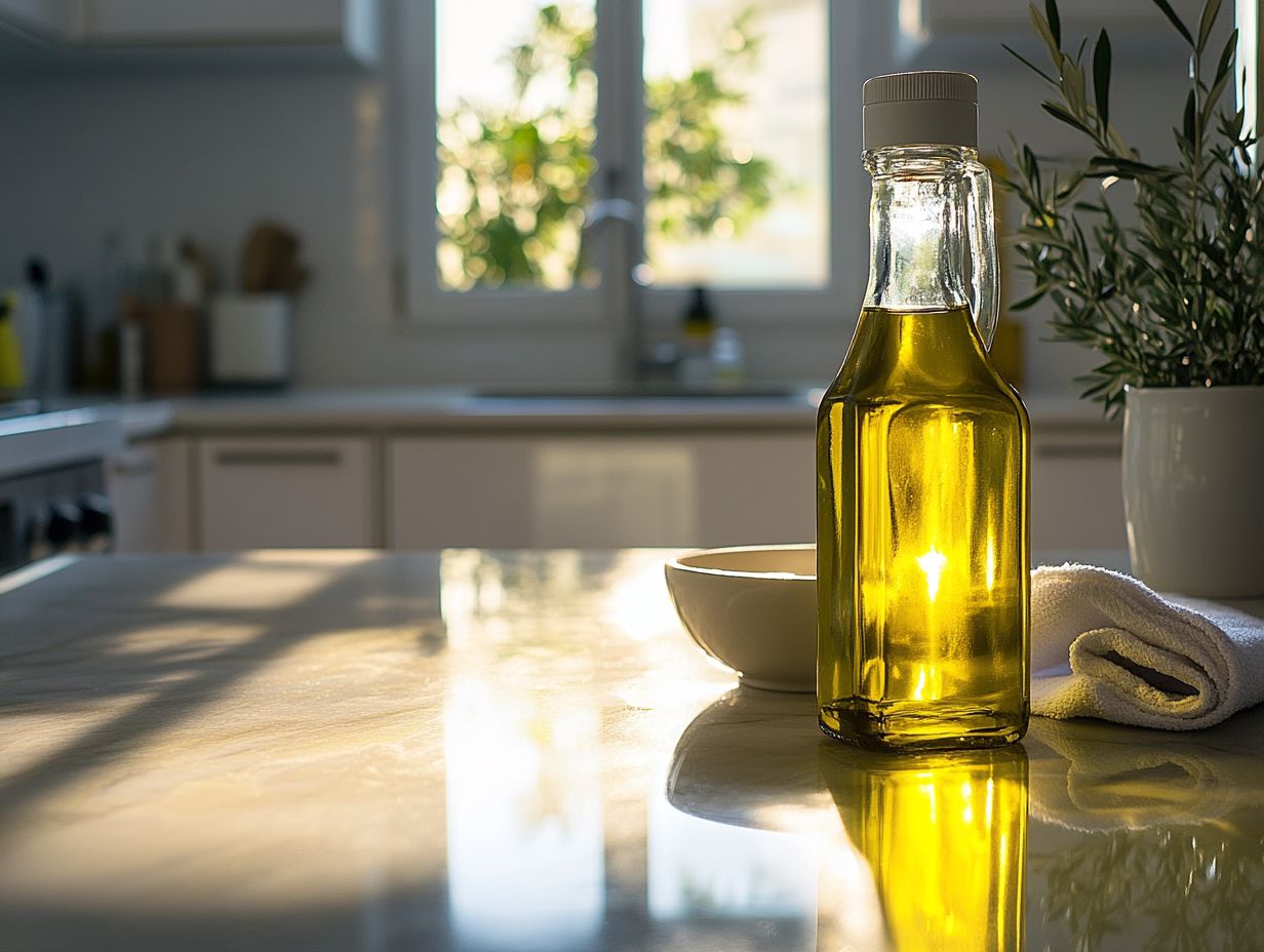 Image showing risks of using olive oil for cleaning