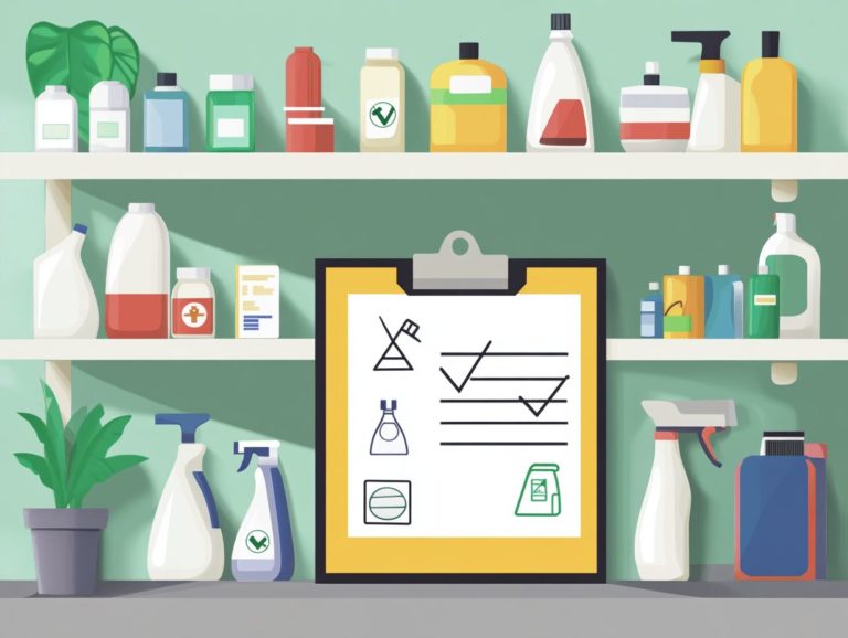 Checklist for Safe Cleaning Product Storage