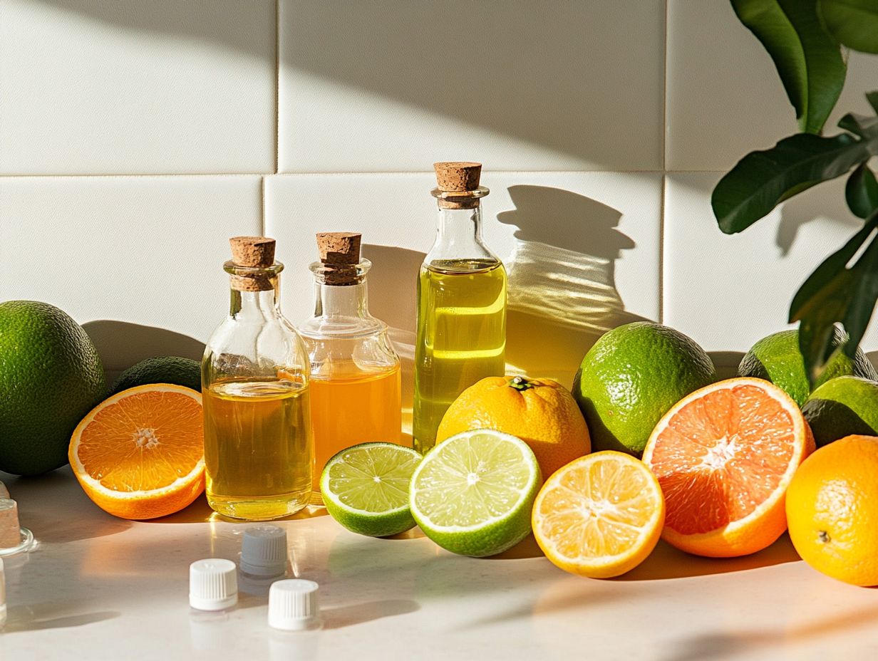 Natural air freshener made with citrus essential oils