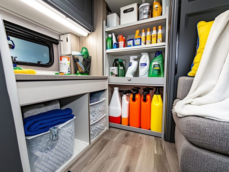 Cleaning Supply Storage for RVs and Campers