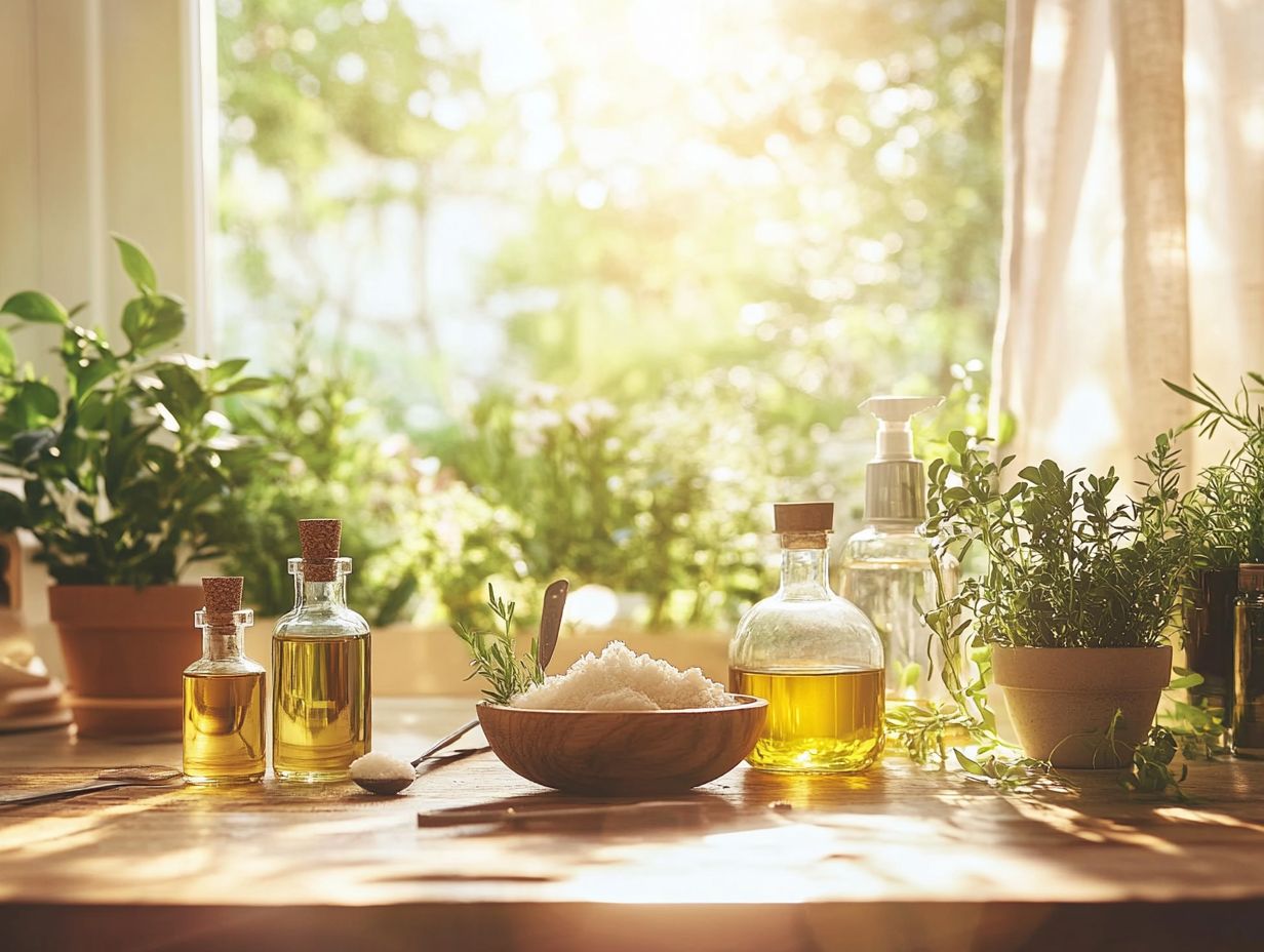 What are essential oils and how can they be used for cleaning?