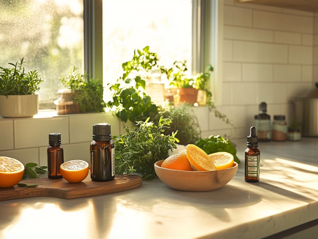 What are DIY essential oil cleaning recipes?