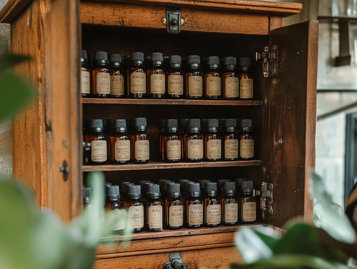 Dark glass bottles help protect essential oils from UV damage.