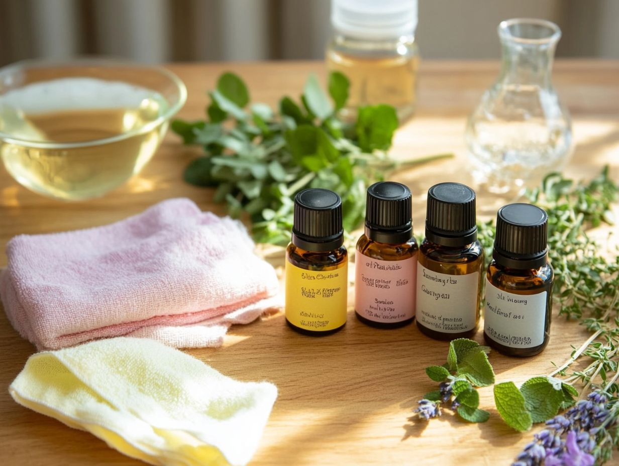 What are essential oils and how can they be used for cleaning?