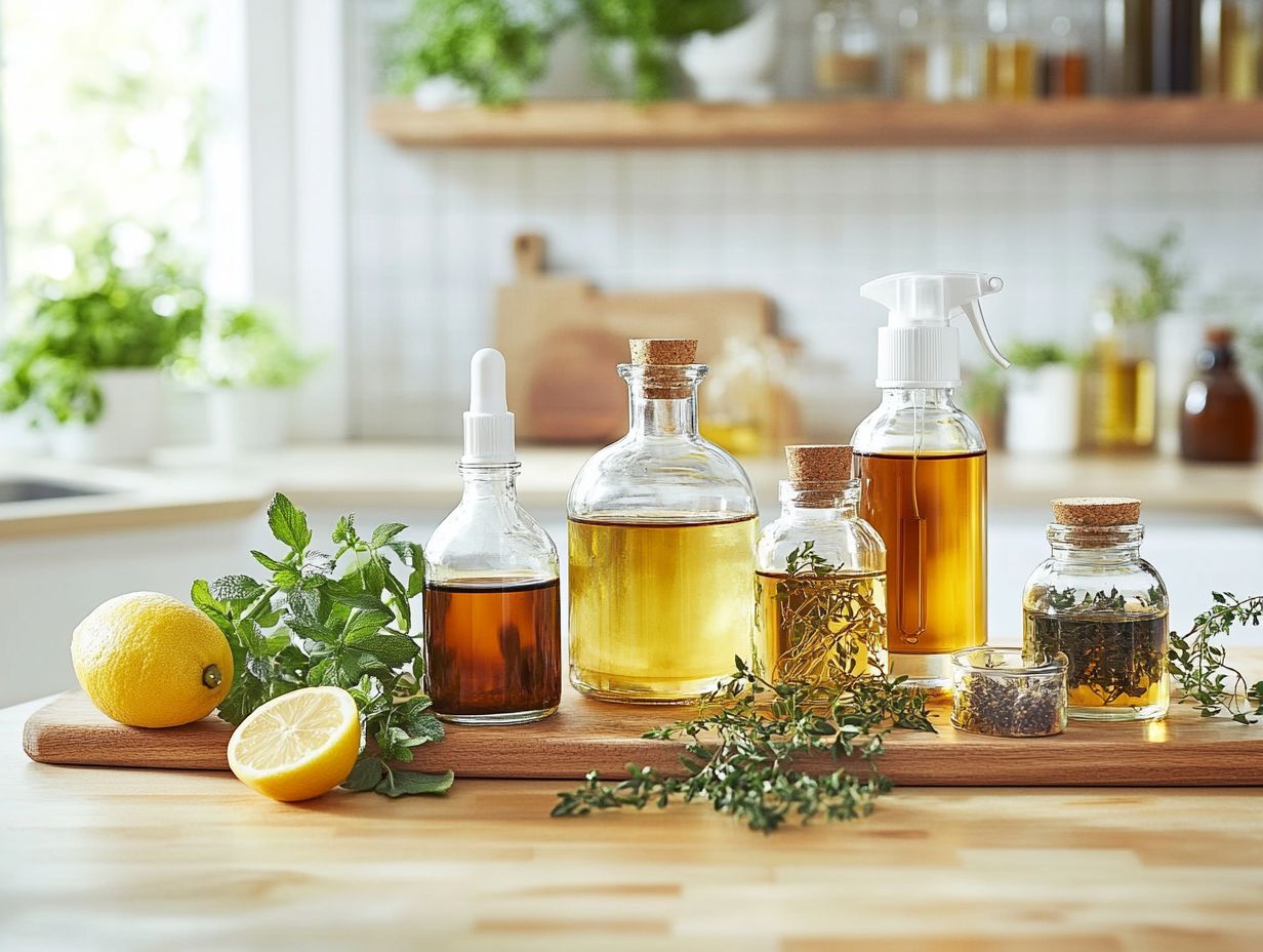 A visual guide to Frequently Asked Questions about essential oils for cleaning