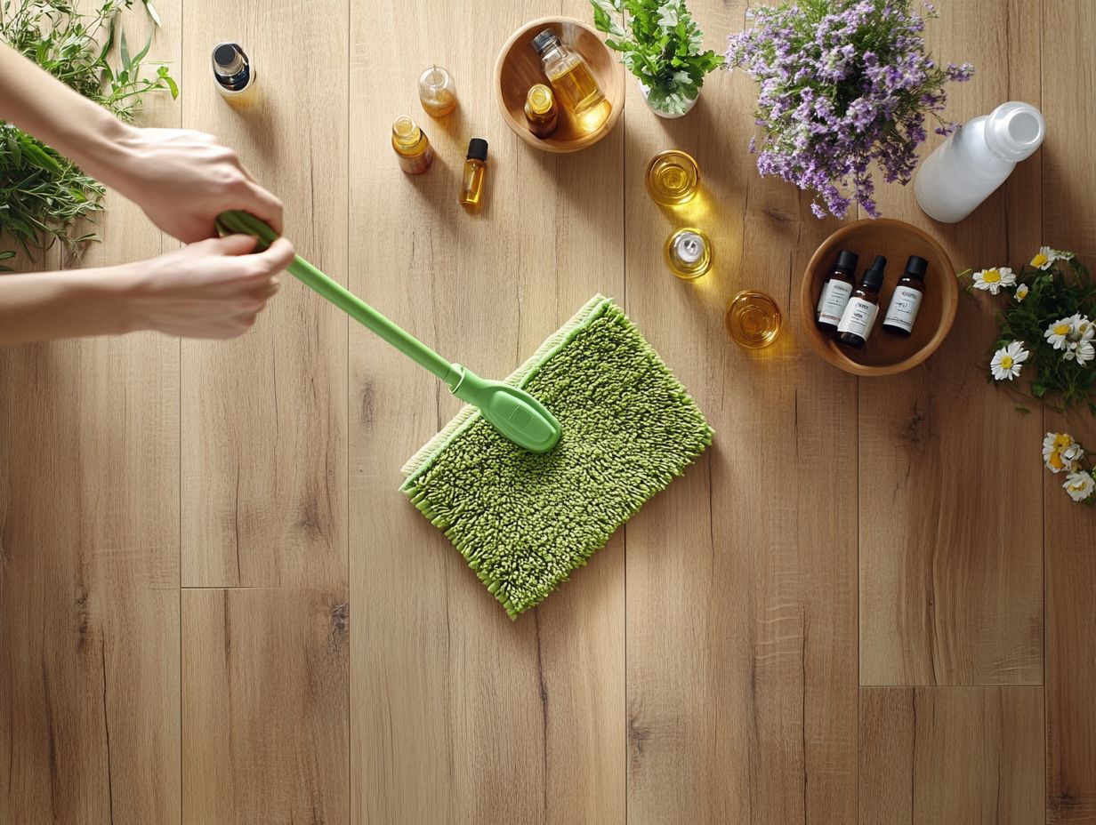 Visual guide on essential oils for cleaning floors