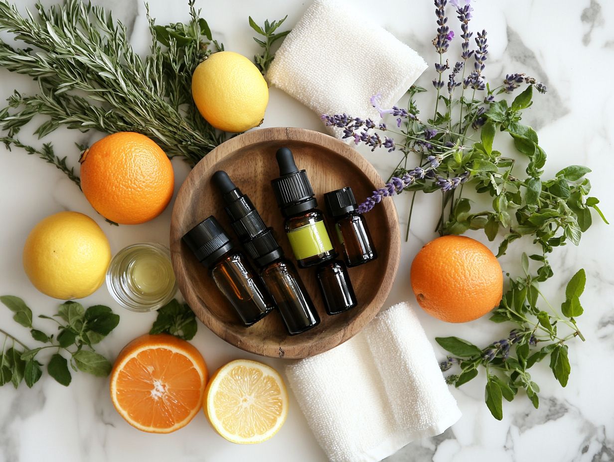 Essential oils create a pleasant aroma while cleaning.