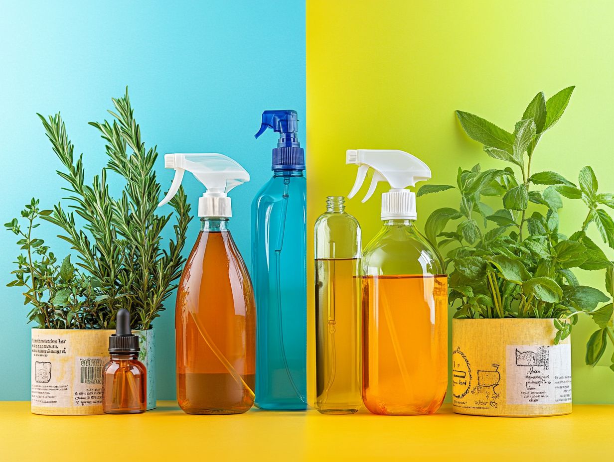 A comparison of essential oils and chemical cleaners for effective cleaning.