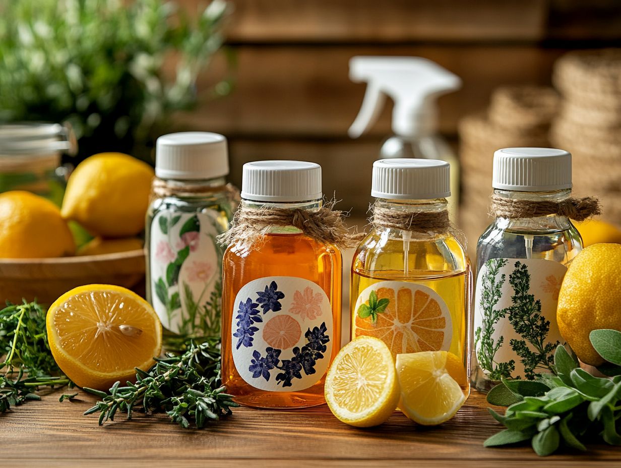 A clean container labeled for homemade cleaning products