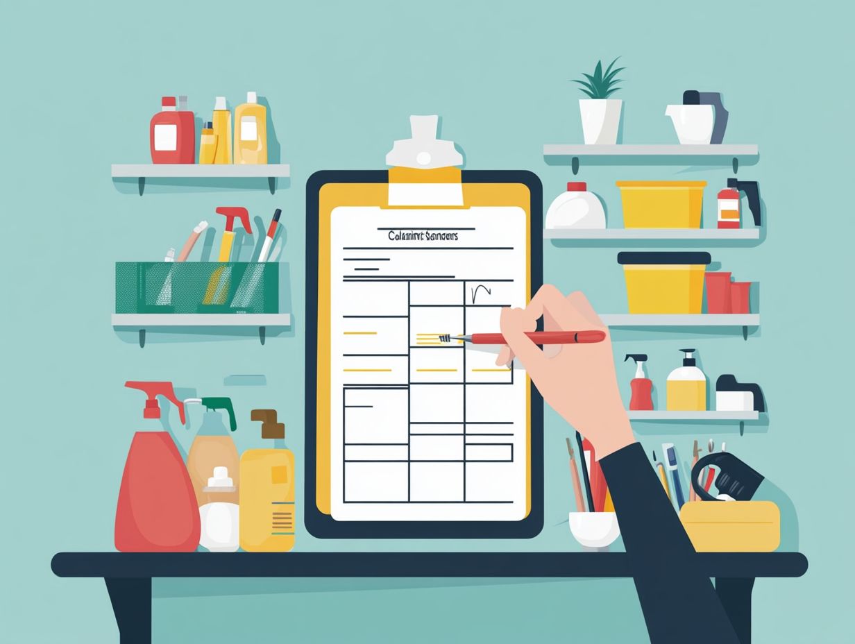 An image illustrating how to spot potential safety hazards in cleaning products.