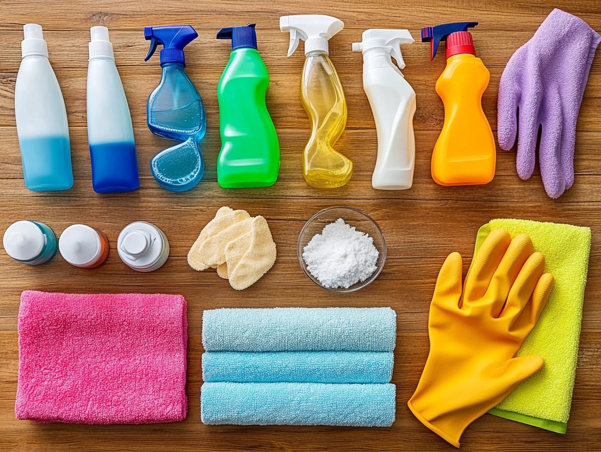 A well-organized DIY cleaning kit with essential supplies