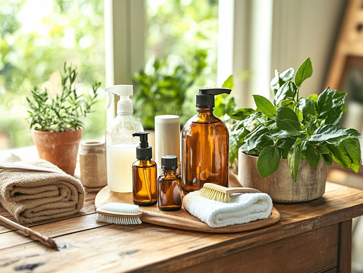 A bottle of white vinegar for eco-friendly cleaning.