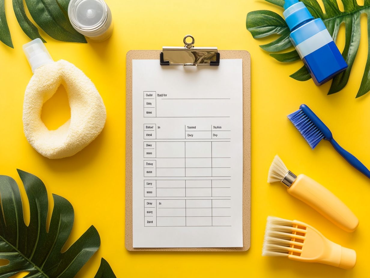 An infographic showing how to create a weekly cleaning schedule.