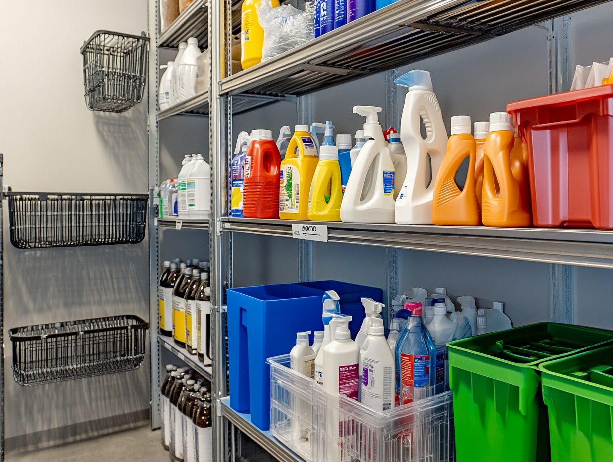 A visual guide to setting a cleaning schedule for your supplies.