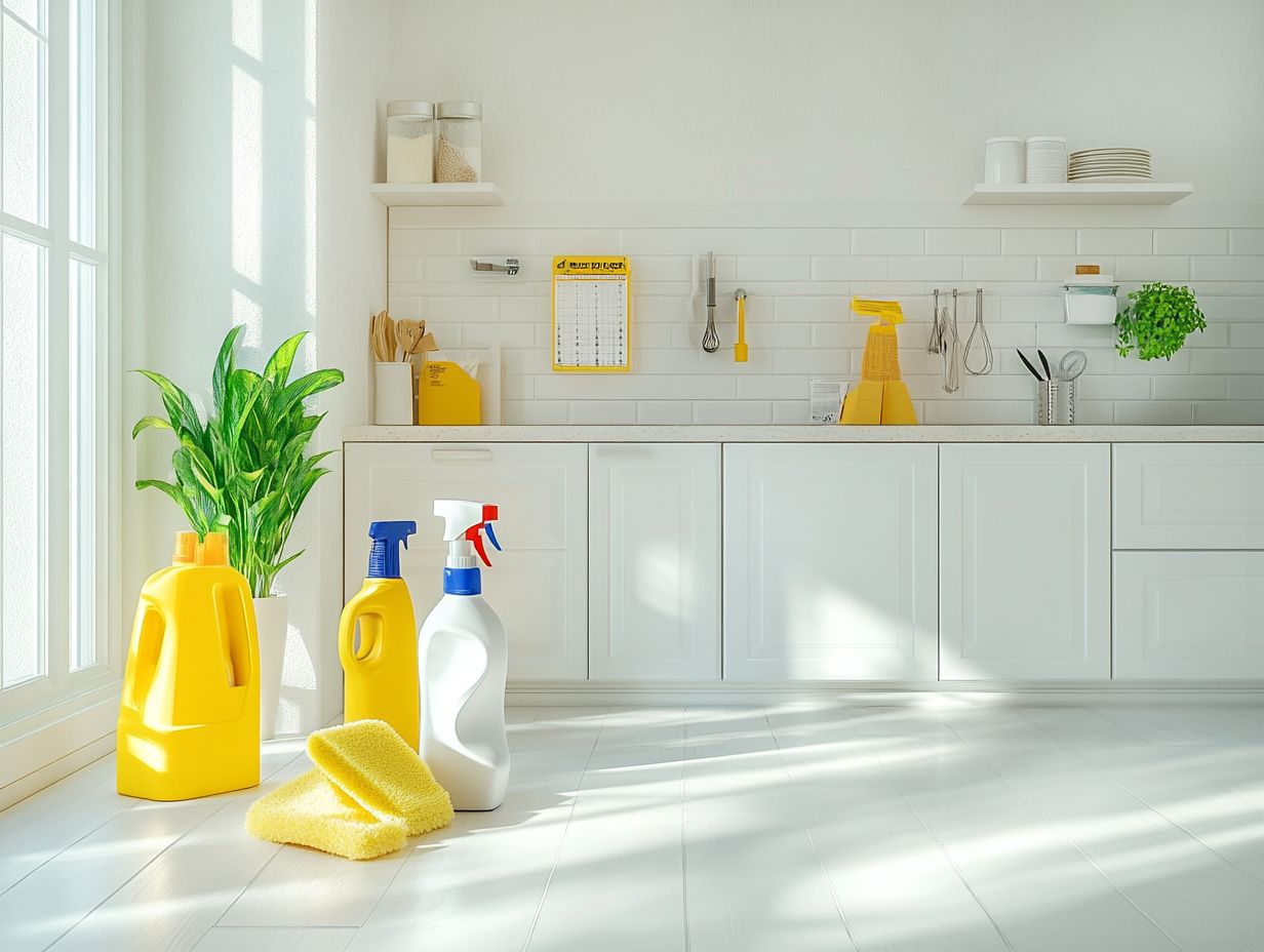 Cleaning staff following safety protocols in a healthcare facility