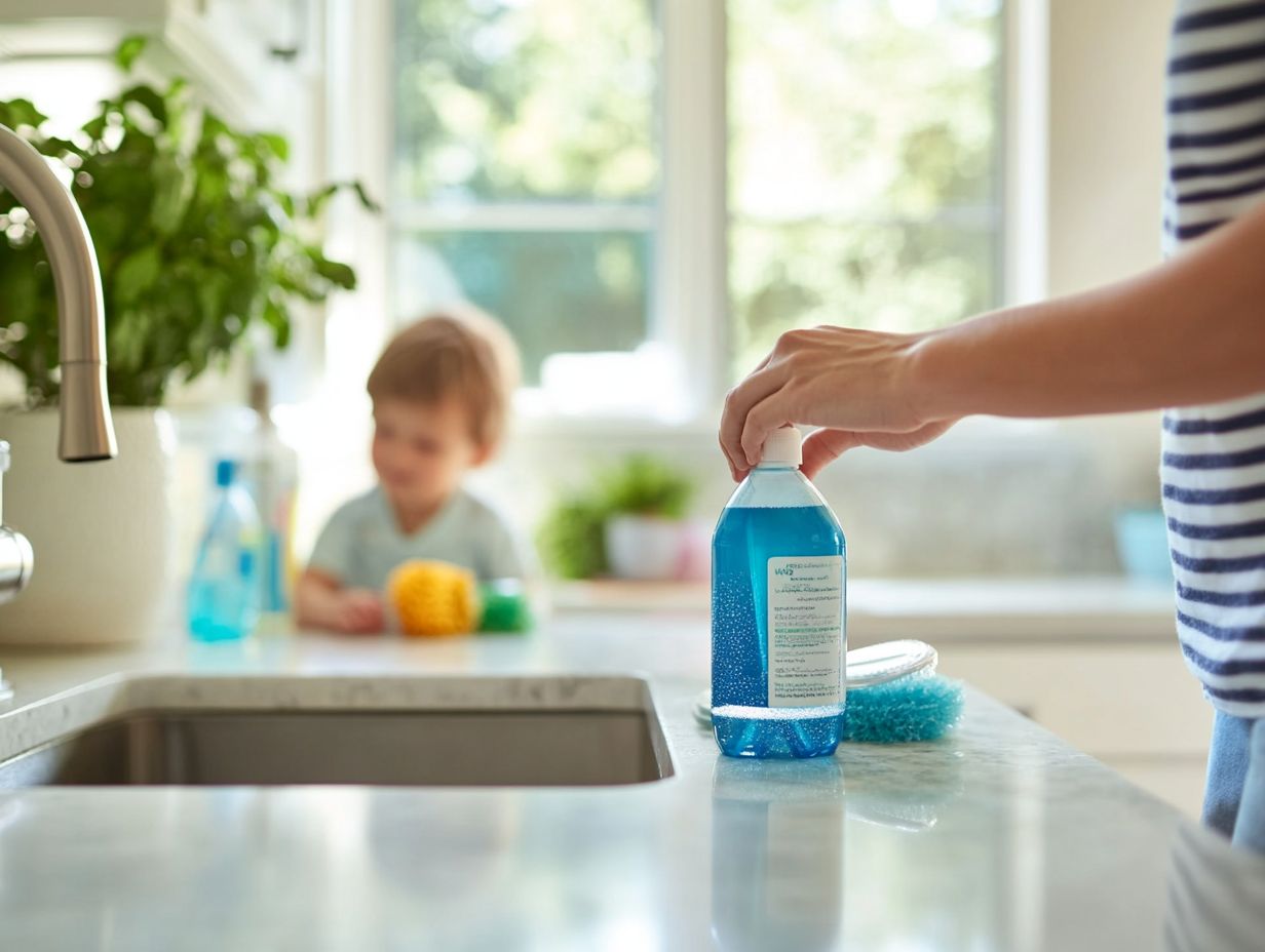 Image showcasing safe alternatives to harsh cleaning supplies