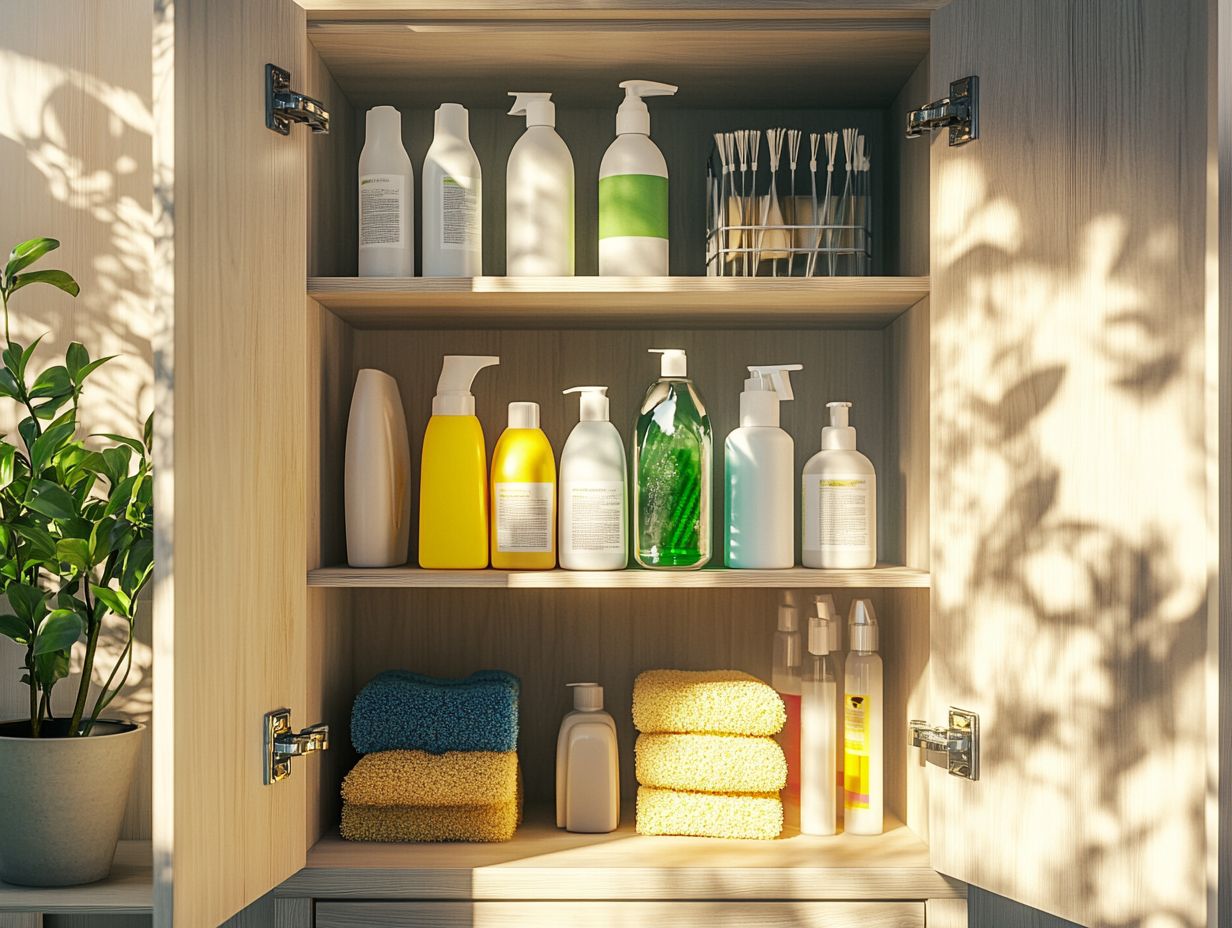 Image showing labels to look for in cleaning supplies