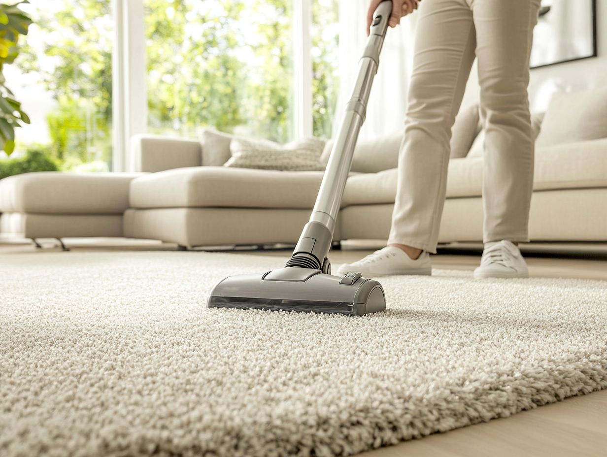 Example of high-traffic carpet area needing regular cleaning