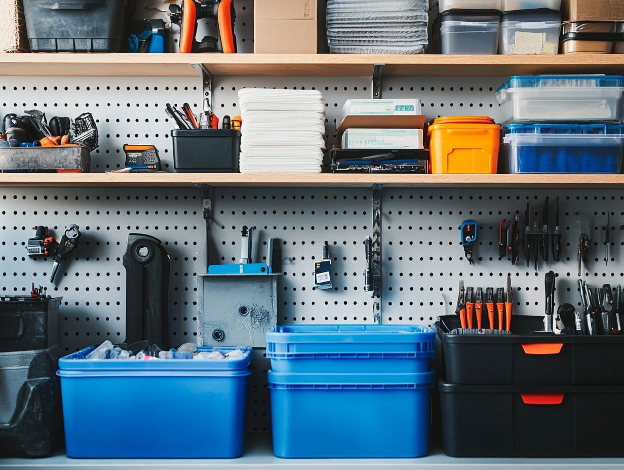 An organized cleaner storage area for efficient cleaning