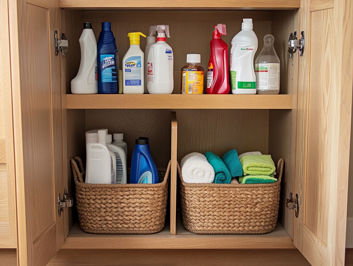 Discover simple tips to keep your cleaning supplies organized and accessible!