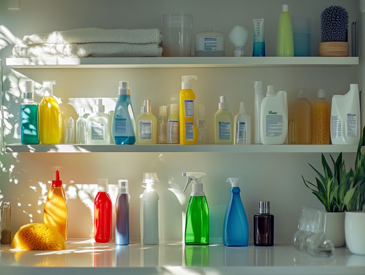 Illustration of common mistakes people make with cleaning supplies