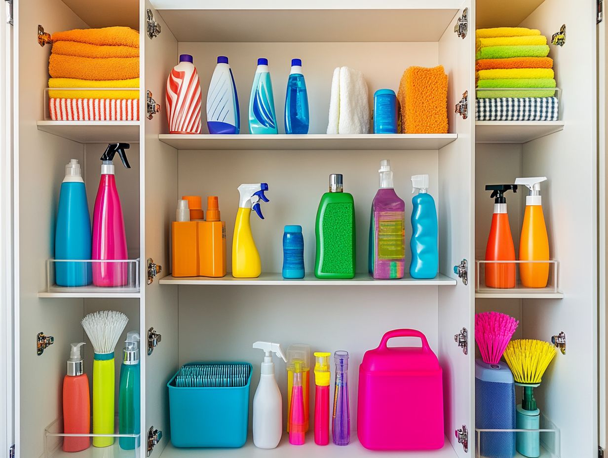 1. How can I ensure my cleaning supplies are safely stored?