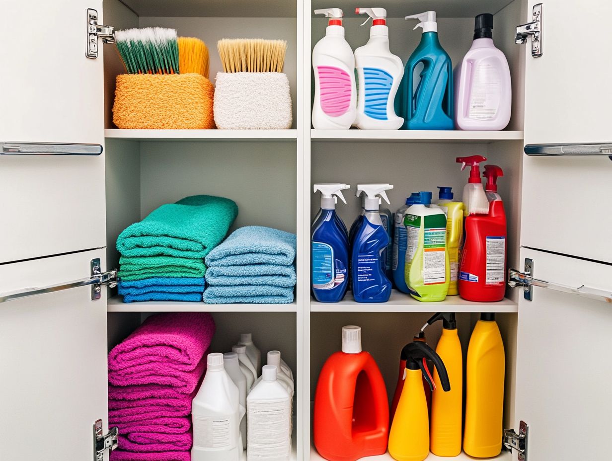 A visual guide to organizing cleaning supplies