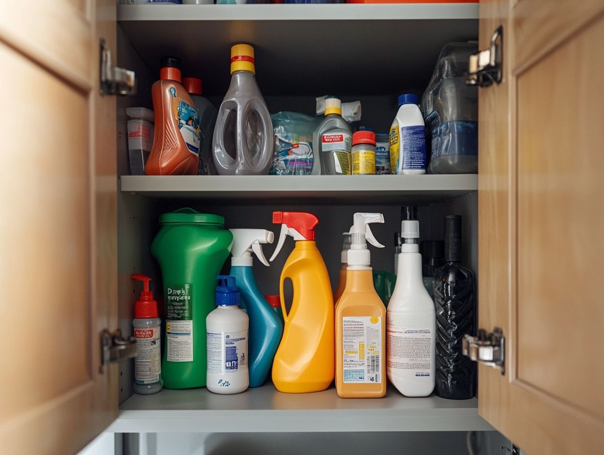 A visual guide for keeping a list of cleaning supplies