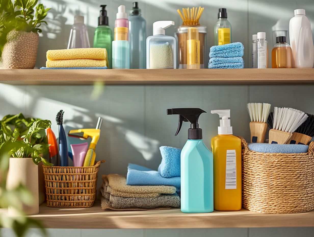 Image of organized cleaning supplies