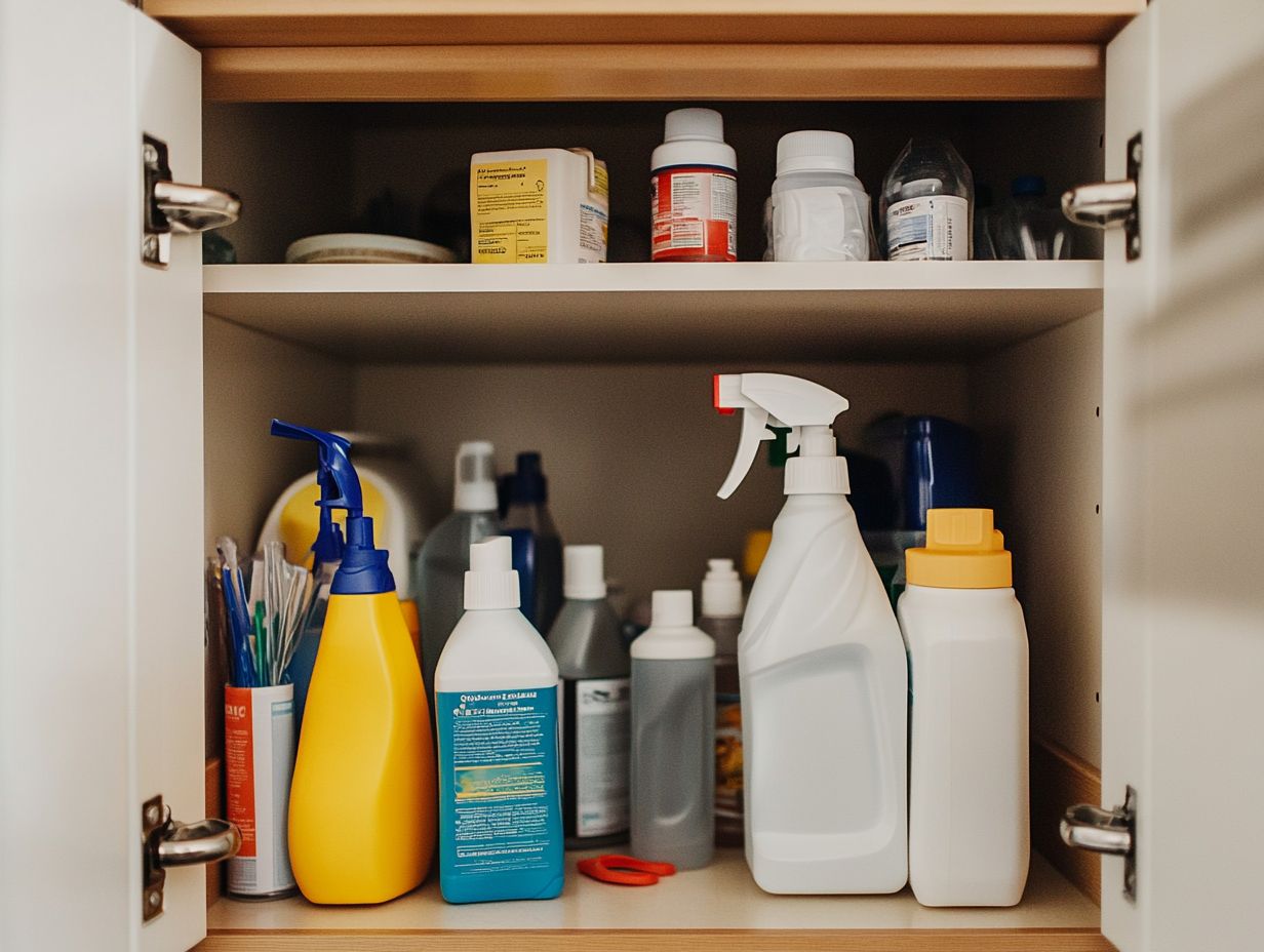 What are the Recommended Storage Containers for Cleaning Supplies?