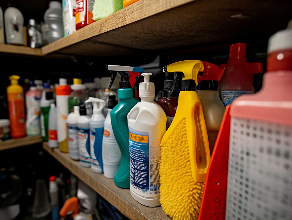 Person wearing protective gear while cleaning