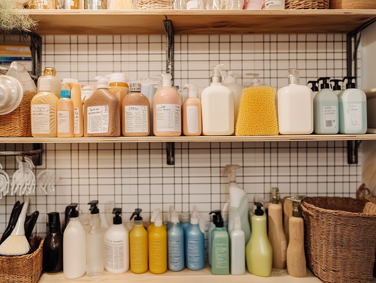 Essential cleaning supplies to keep in your cleaning supply area