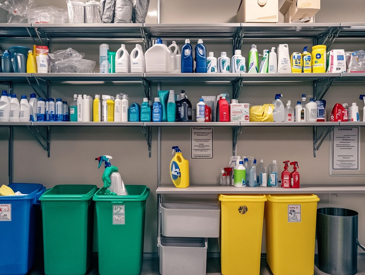 A well-ventilated cleaning area with airflow to disperse harmful fumes