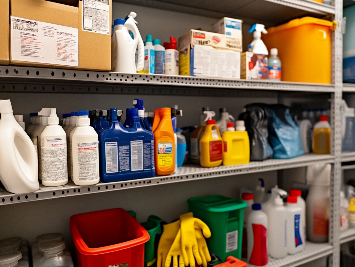 What are Some Tips for Organizing and Labeling Cleaners in Storage?