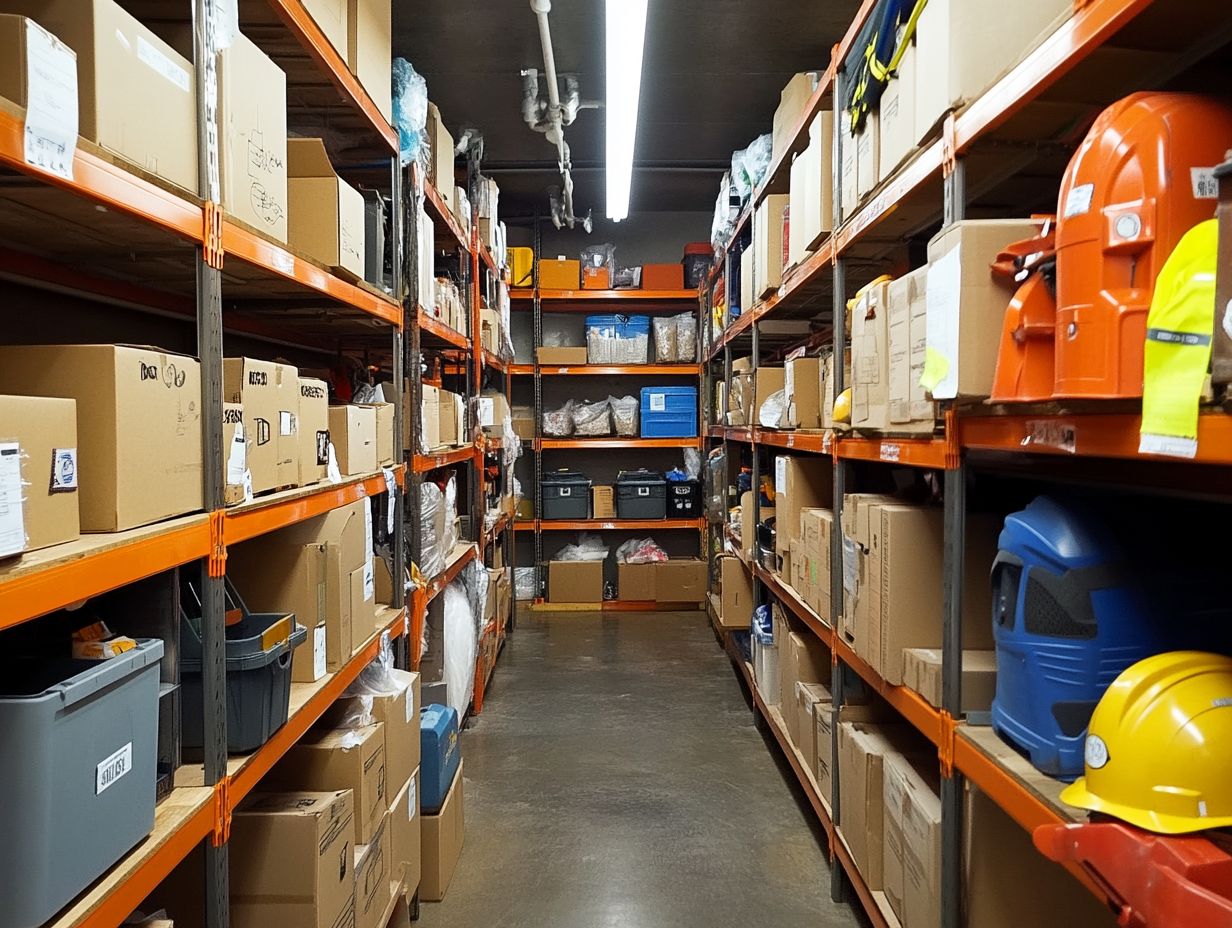 A well-organized storage unit showcasing safety and accessibility.