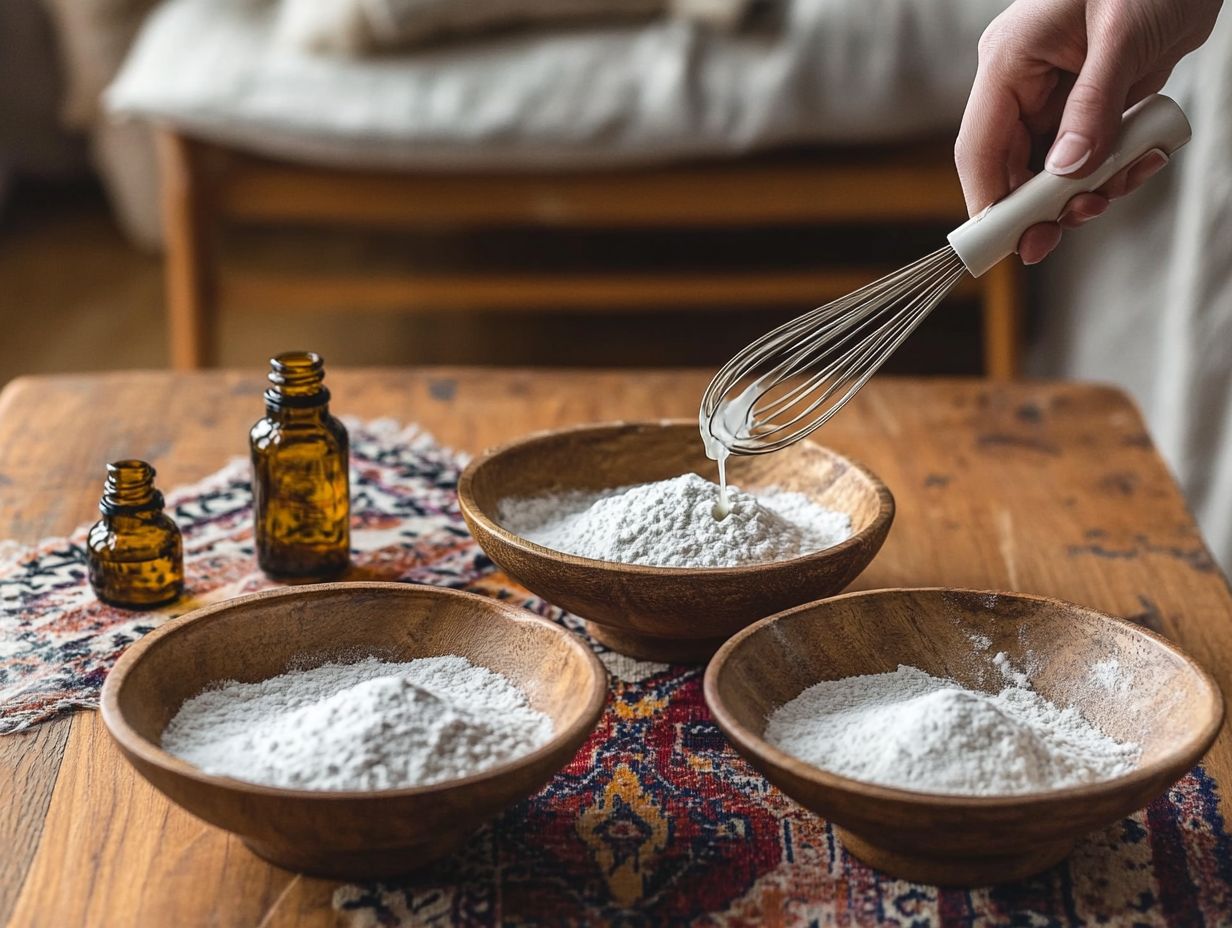 Image of various carpet deodorizing ingredients