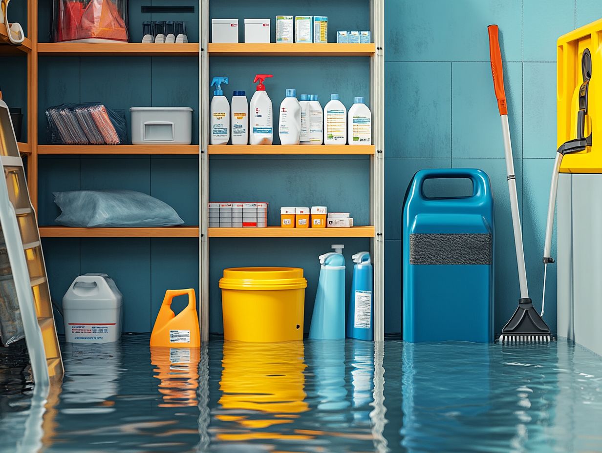 Protect your cleaning supplies from water damage